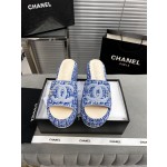 CHANEL Full Leather Silk Face Thick Sole Cookie Shoes