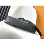 Louis Vuitton M46452 black flower briefcase handbag series