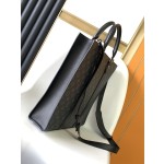 Louis Vuitton M46452 black flower briefcase handbag series