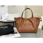 CELINE New Full Leather Drawstring Bag Small Model: 111013