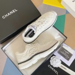 CHANEL twill woolen patchwork casual sports shoes