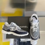 CHANEL twill woolen patchwork casual sports shoes
