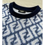 Fendi Technology Mesh AOP Round Neck Short Sleeve