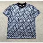 Fendi Technology Mesh AOP Round Neck Short Sleeve