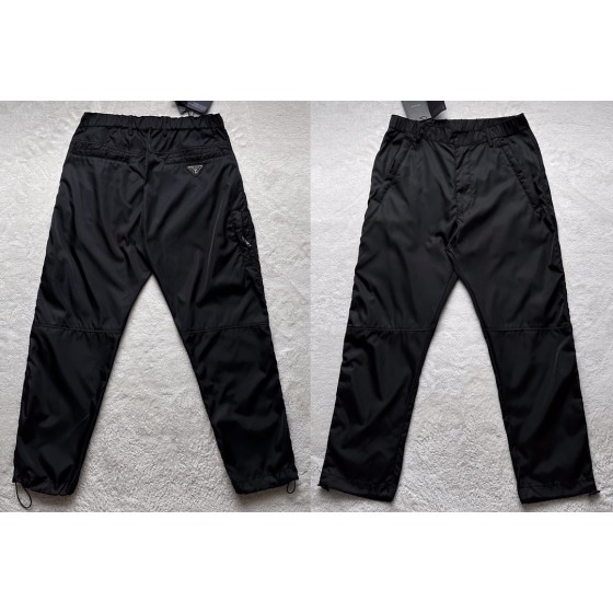 Prada's Back Hip Iron Brand Triangle Standard Workwear Casual Pants