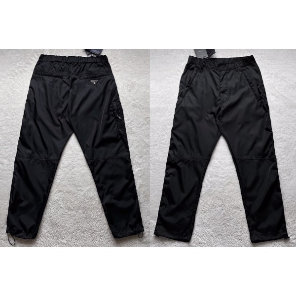 Prada's Back Hip Iron Brand Triangle Standard Workwear Casual Pants