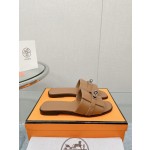 Hermes Kelly buckle up slippers
