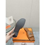 Hermes Kelly buckle up slippers