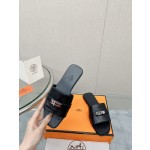 Hermes Kelly buckle up slippers