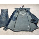 Dior Casual Denim Set Denim Top