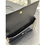 SAINT LAURENT black patent leather with gold buckle model: 635095