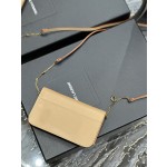 SAINT LAURENT Apricot Plain Pattern Gold Buckle Model: 635095