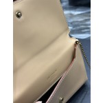 SAINT LAURENT Apricot Plain Pattern Gold Buckle Model: 635095