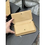 SAINT LAURENT Apricot Plain Pattern Gold Buckle Model: 635095