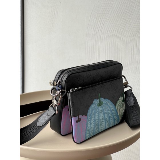 LOUIS VUITTON YK TRIO Messenger Bag Pumpkin Pattern