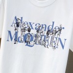 McQueen Round Neck Short Sleeve T-shirt