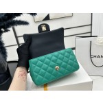 CHANEL 23P Latest Mini CF Handle Handbag AS2431 Contrast Sheepskin