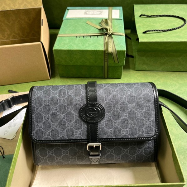 GUCCI button double G printing GG messenger bag model: 745679