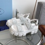 Prada tire serrated muffin thick sole sandals