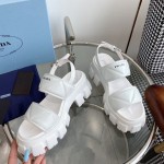 Prada tire serrated muffin thick sole sandals