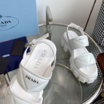 Prada tire serrated muffin thick sole sandals