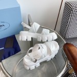 Prada tire serrated muffin thick sole sandals