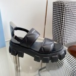 Prada tire serrated muffin thick sole sandals