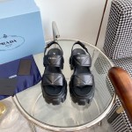 Prada tire serrated muffin thick sole sandals