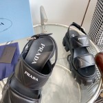 Prada tire serrated muffin thick sole sandals