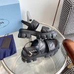 Prada tire serrated muffin thick sole sandals