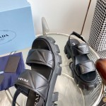 Prada tire serrated muffin thick sole sandals