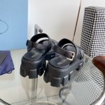 Prada tire serrated muffin thick sole sandals