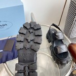 Prada tire serrated muffin thick sole sandals