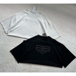 Burberry Back Double B Buckle Hot Diamond Short Sleeve