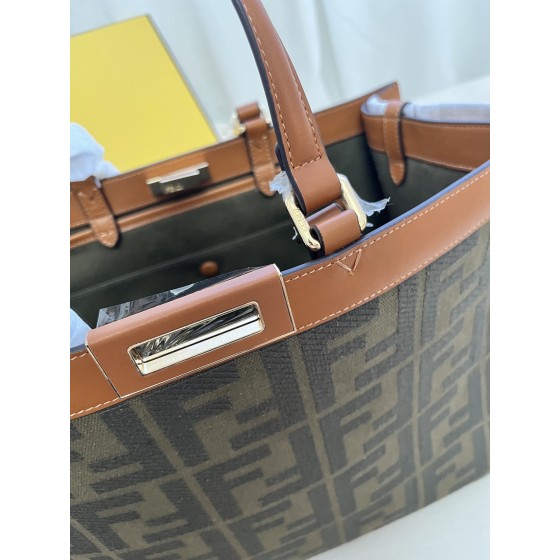 FENDI Peekaboo X-Tote handbag embroidered Tote model number: 1819