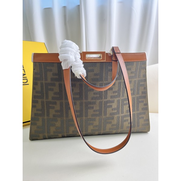 FENDI Peekaboo X-Tote handbag embroidered Tote model number: 1819