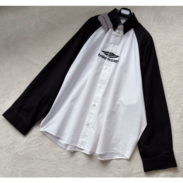 Balenciaga silhouette patchwork shirt