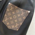 Louis Vuitton Floral Genuine Leather Half Skirt