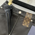 Louis Vuitton leather shorts