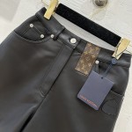 Louis Vuitton leather shorts