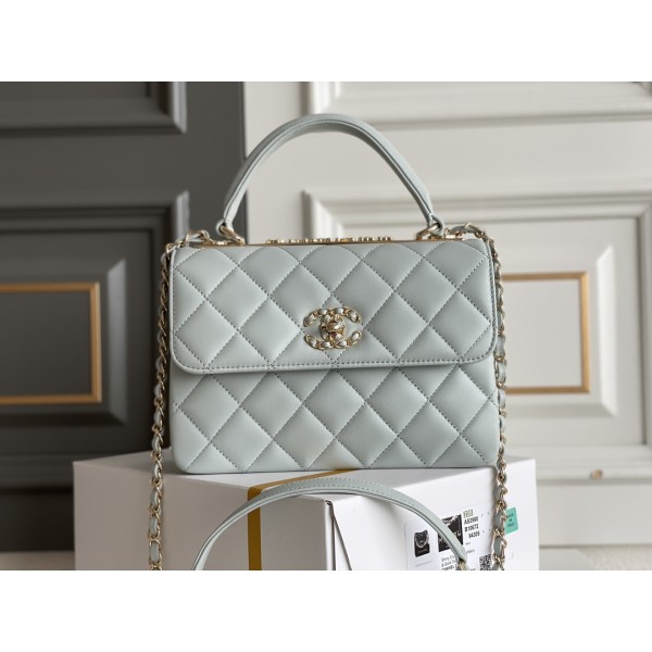 Chanel Trendy cc All Steel Precision Carved 𝟷𝟺𝙺 Light Gold Buckle