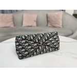 Dior KEY handbag with blue Oblique print 0066#