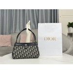 Dior KEY handbag with blue Oblique print 0066#