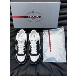 Prada men's leather sports shoes