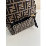 FENDI cowhide original full leather embossed FF logo small shoulder