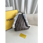 FENDI cowhide original full leather embossed FF logo small shoulder