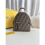 FENDI cowhide original full leather embossed FF logo small shoulder