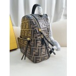 FENDI cowhide original full leather embossed FF logo small shoulder