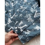 Louis Vuitton... leaf patterned denim jacket jacket jacket