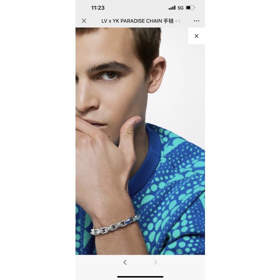 LOUIS VUITTON YK Monogram Chain bracelet with pumpkin shaped decoration